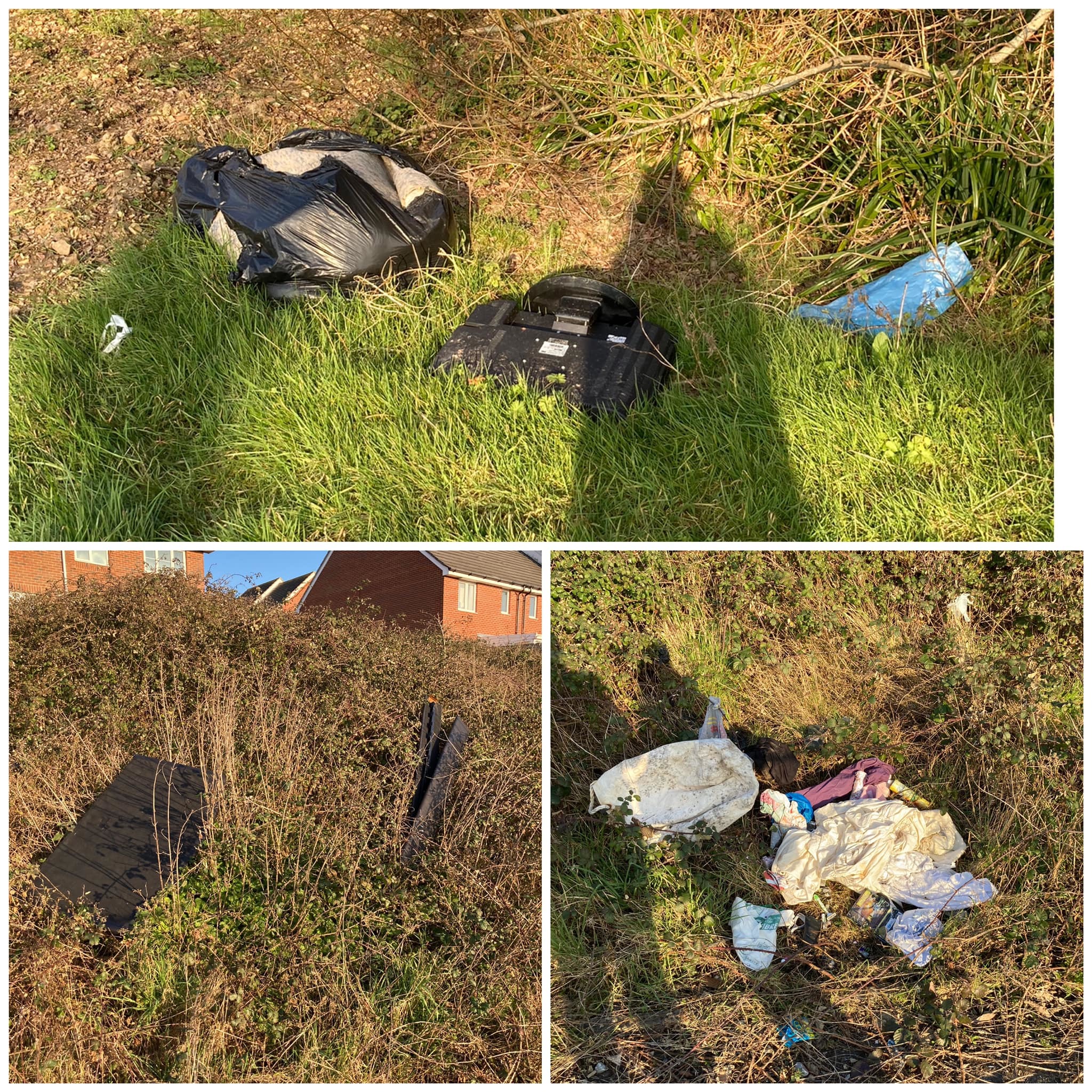 Fly tipping in East Cowes.